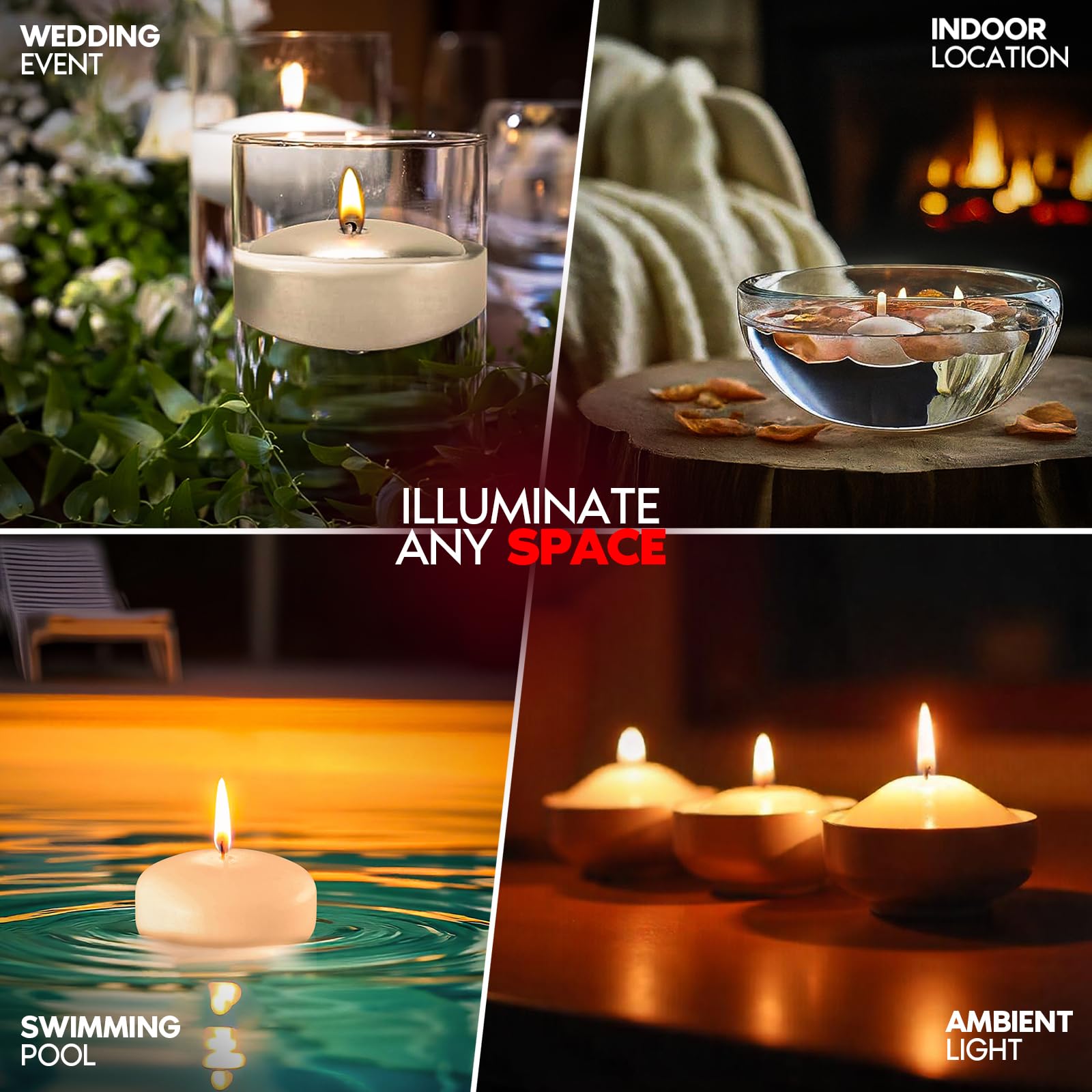 Candle Charisma Velas flotantes (marfil, 36 piezas)