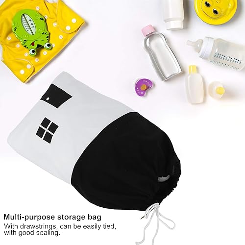 Miniatura 2 de Fydun HousE Shaped Storage Bag, Clothes, Shoes And Sundries PulL Out Bag Wide Range Of Uses (White)