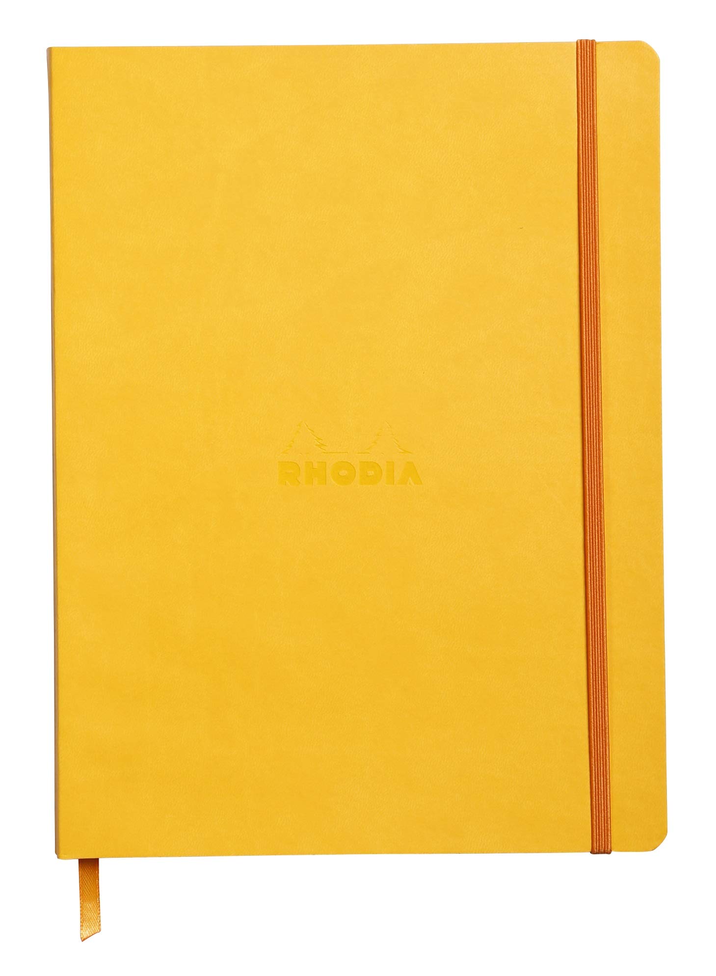 Rhodia Rhodiarama Cahier Souple Ligné 19 x 25 cm 160 Pages Papier Clairefontaine Ivoire 90 g/m² Couverture Simili Cuir