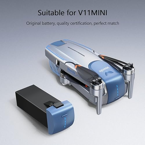 Miniatura 6 de V11MINI - Batería de repuesto para dron, batería de iones de litio de 7.6 V 2100 mAh con cable micro USB