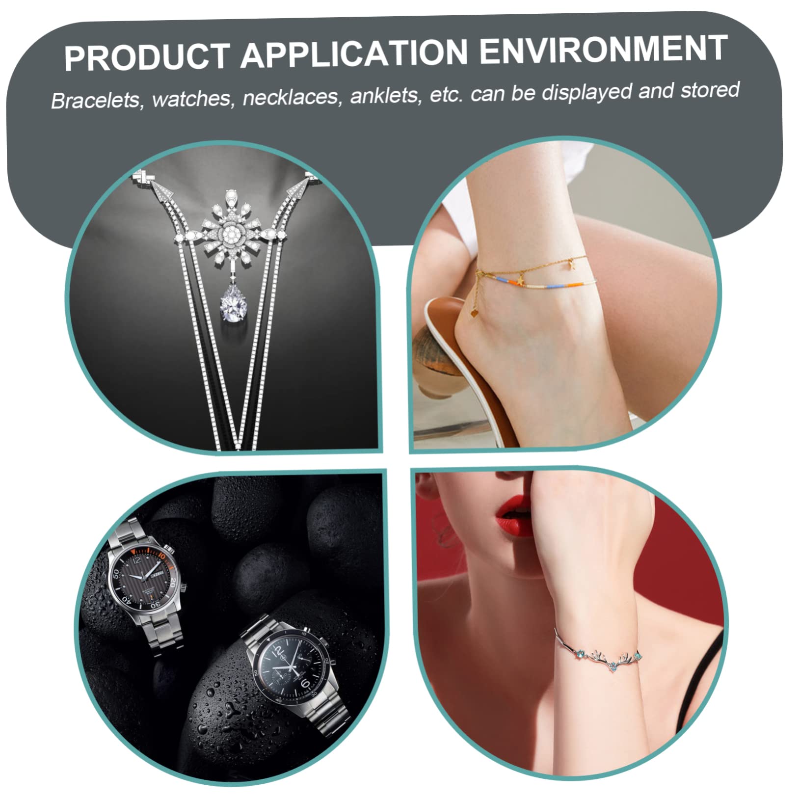 Healeved Stylish Watch Display Holder Jewelry Showcase Bracelet Rack Necklace Stand Display Rack