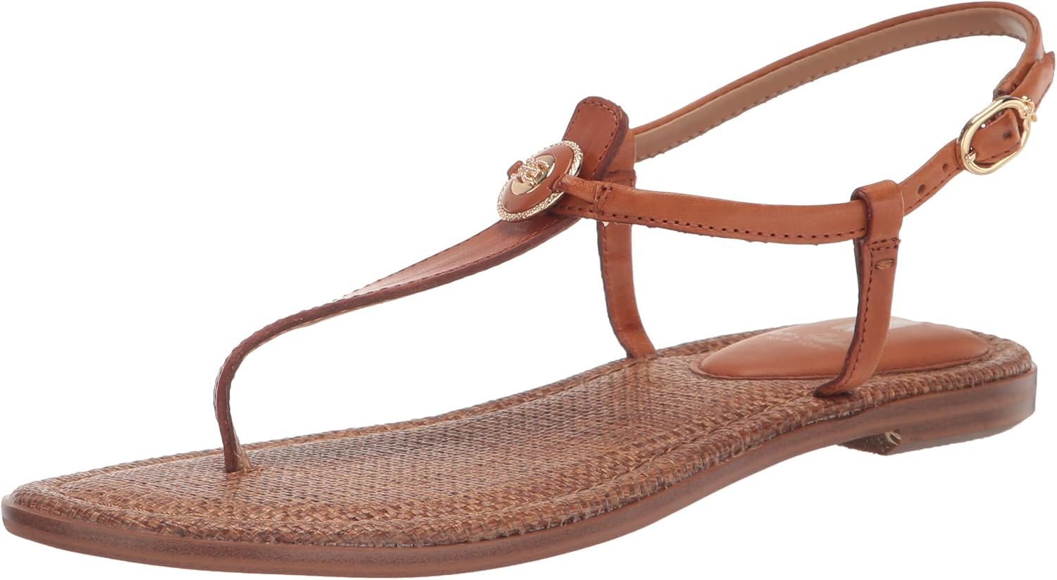 Sam Edelman Women's Gigi Flat Sandal, Saddle Signet, 10.5