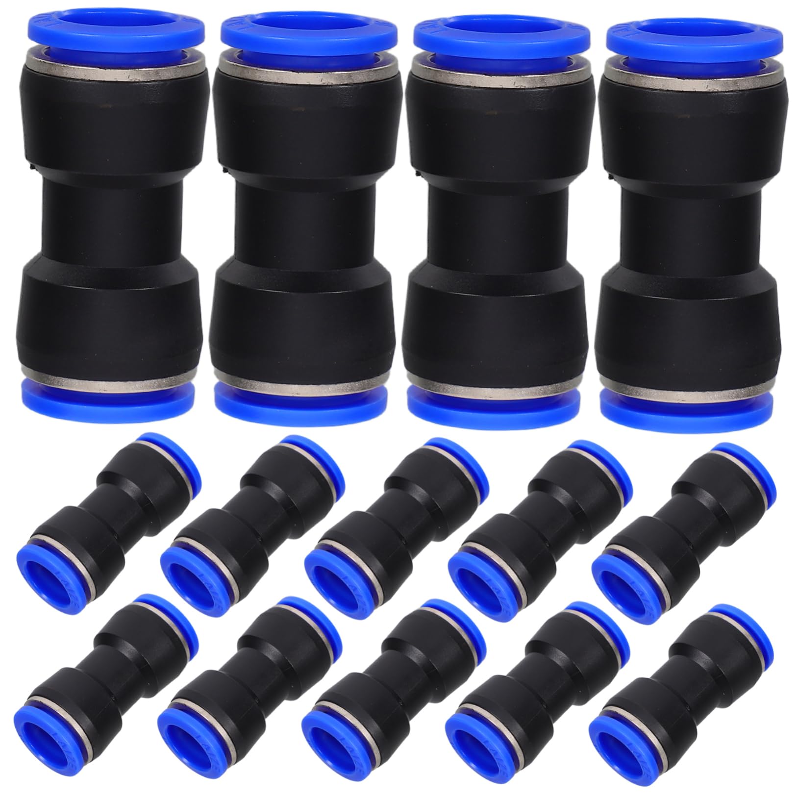 STOBAZA 15pcs Pneumatic Quick Connectors For Air Hose Plastic Straight Push To Connect Fittings Airline Tubing Connectors Quick Release Air Fittings 16mm