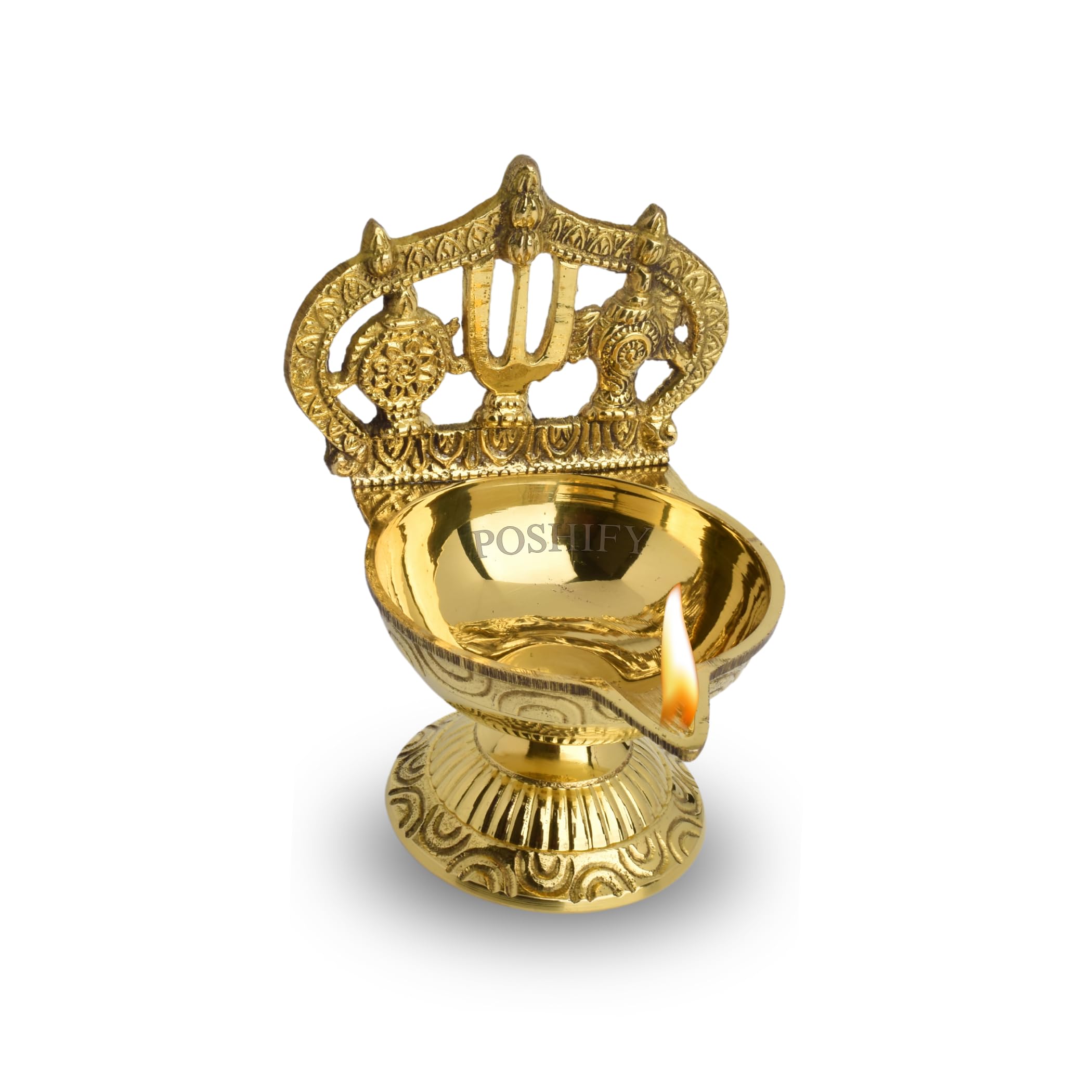 Brass Aarti Plate - Handcrafted Indian Diya -14 Brass Aarti Plate - Handcrafted Indian Diya -14