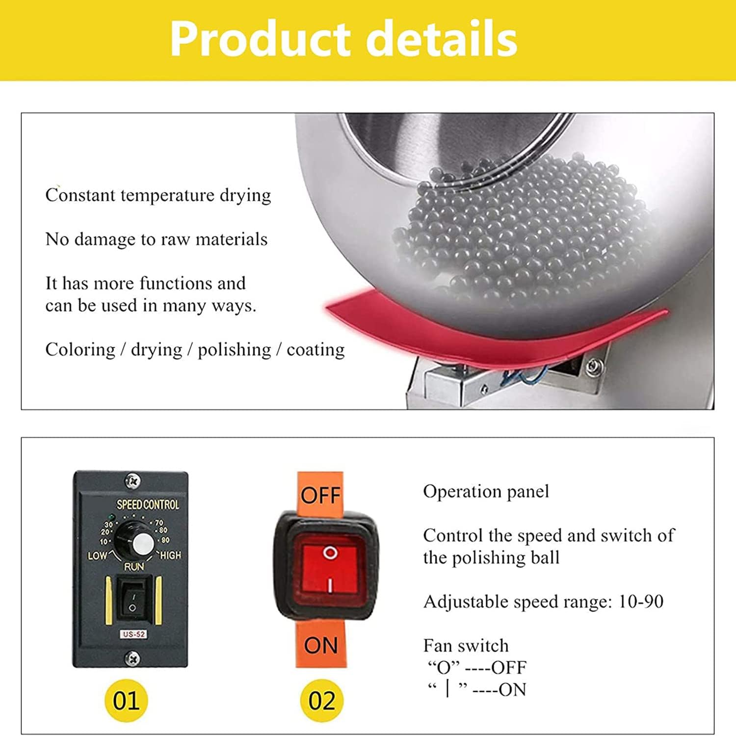 自動タブレットコーティングマシン チョコレートコーティングマシン シュガーコーティングパン テーブルトップ 小型商業用ミニチョコレー
