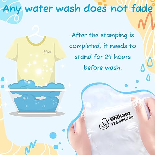 Miniatura 5 de Sello con nombre para ropa de niños, sello con nombre para ropa de niños, pastel