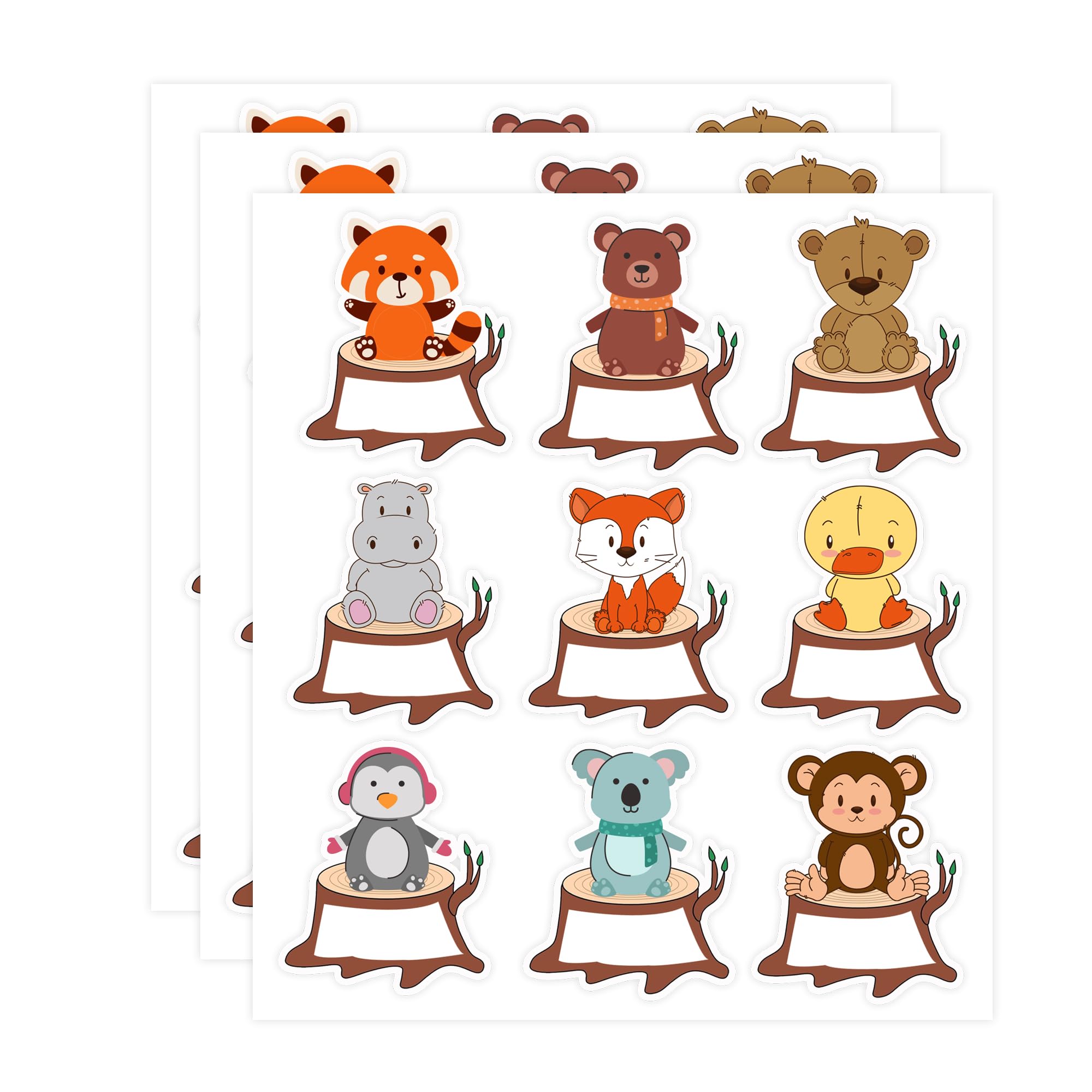 Étiquettes animaux de la forêt : autocollants école et décoration murale de classe 135 pièces - 6