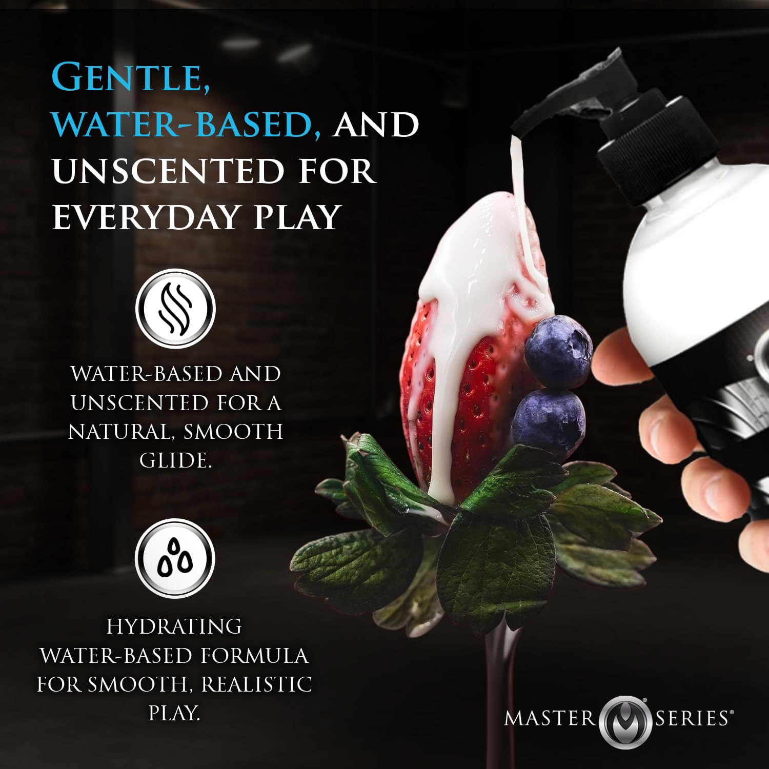 MASTER SERIES Crema bianca non profumata a base d'acqua Body Glide 453,6 g per uomini, donne e coppie, formula non macchia, consistenza spessa e liscia, facile pulizia, lubrificante per massaggi