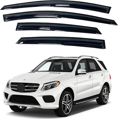 Miniatura 202 de IG - Visera para ventana de automóvil, protector contra la lluvia, el sol y el viento, con cinta adhesiva, deflector extraduradero para ventana