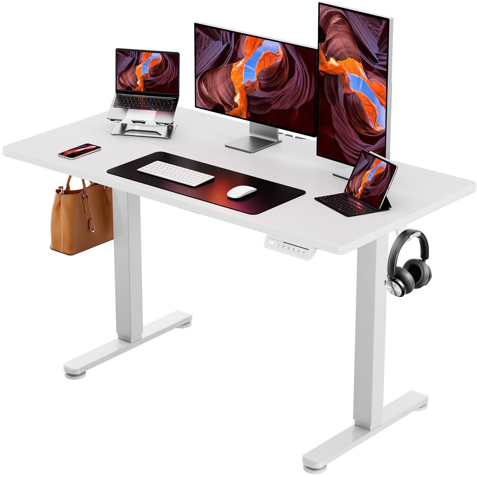 電動 オフィスワークテーブル 昇降式デスク スタンディングデスク 幅120cm ErGear 120cm幅 昇降式スタンディングデスク