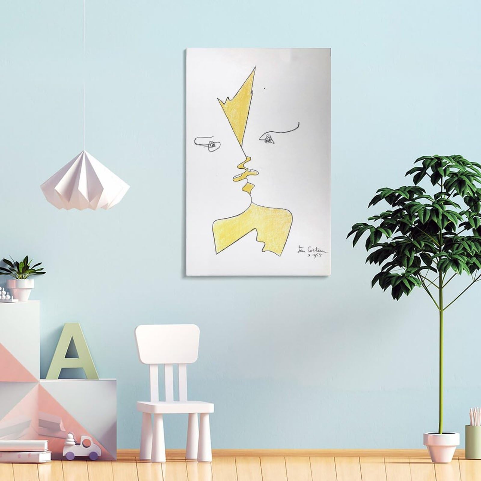 Amazon.co.jp: ジャン・コクトー 絵画アートポスター キャンバス