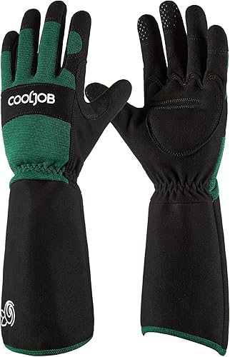 Miniatura 8 de COOLJOB Rose Pruning - Guantes de jardín para mujer, amarillo y gris, talla L