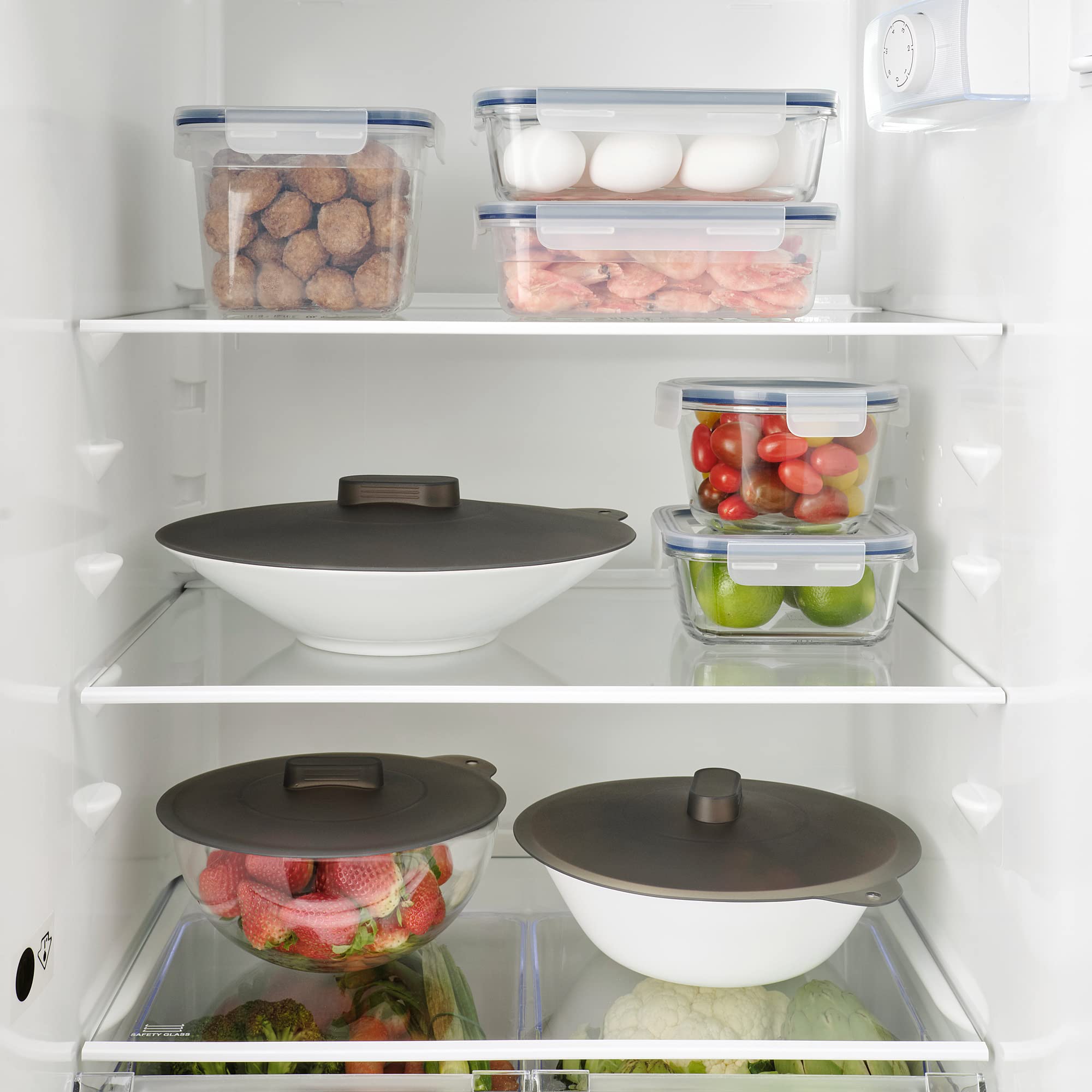 Ikea KLOCKREN - Set di 3 coperchi universali, in silicone