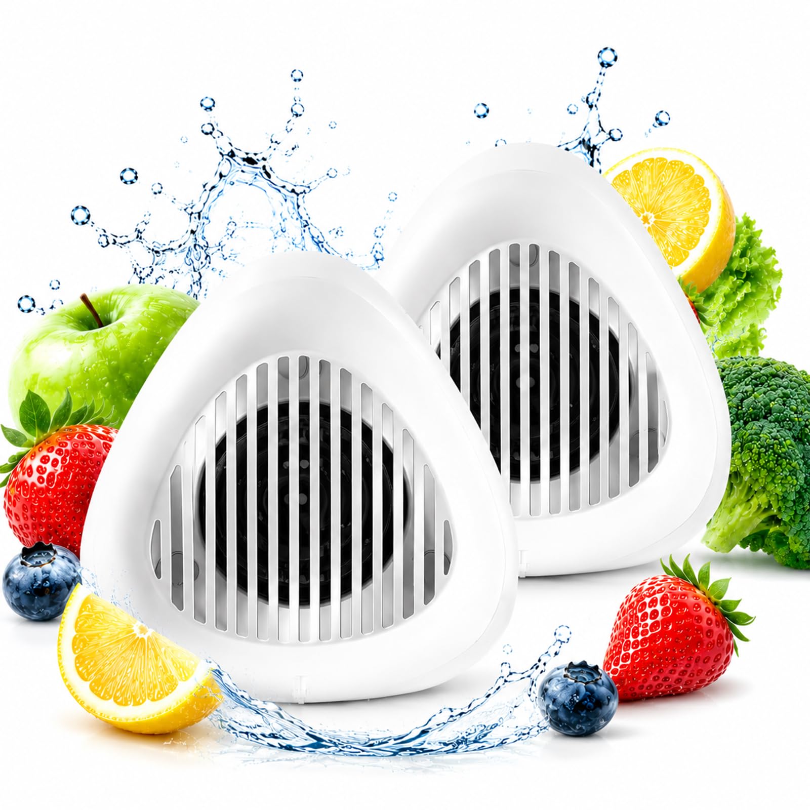 Portable Fruit and Vegetable Washer, Wireless OH-Ion Food Purifier (2Pcs)