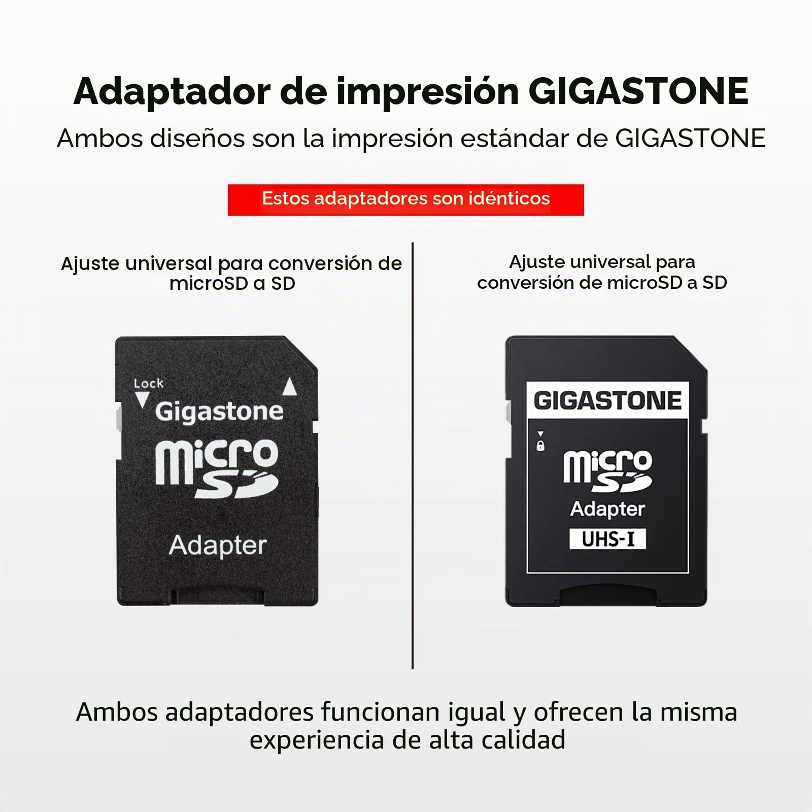 Gigastone - Tarjeta de Memoria de 64 GB, Juego de 2 Tarjetas, Compatible con Gopro Drone Cámara Tablet Samsung Sony, Alta Velocidad para 4K UHD Vídeo, A1 U3 C10, Tarjeta Micro SDXC con Mini Funda y