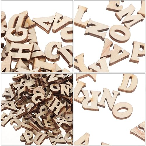 Miniatura 3 de EXCEART Juguete de 300 piezas de dibujos animados Juguetes de madera sin terminar rebanadas de madera Rebanadas de madera Adornos de madera Recorte