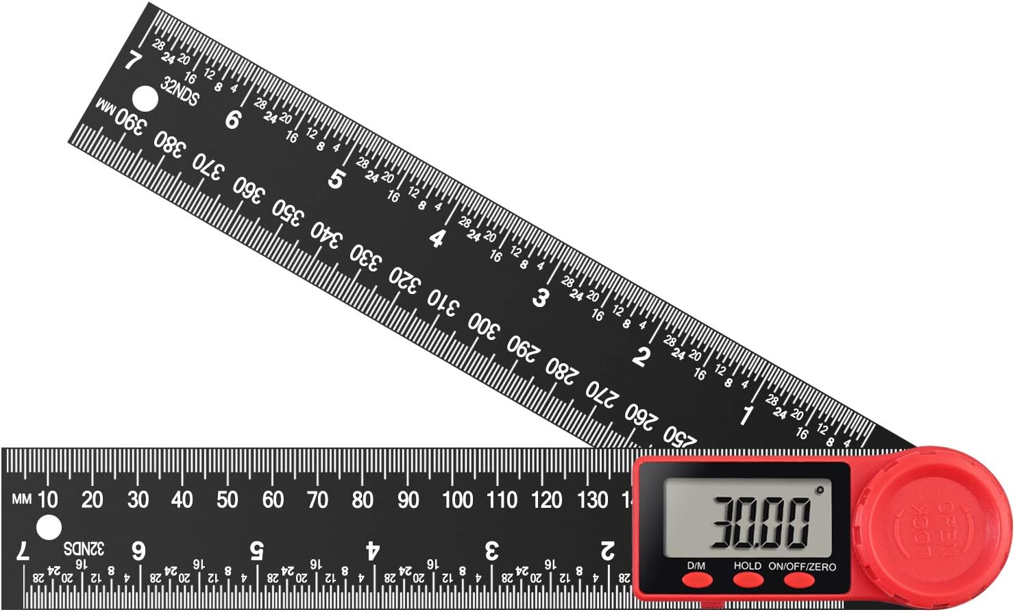 Digital Angle Finder Protractor, ROFMAPLE 200mm/8″ Angle Finder Rule With Zeroing Resetting