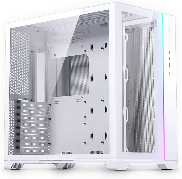 Magniumgear Neo Qube 2, Dual Chamber ATX Mid-tower,Digital-RGB Lighting, Tempered Glass Panels, White