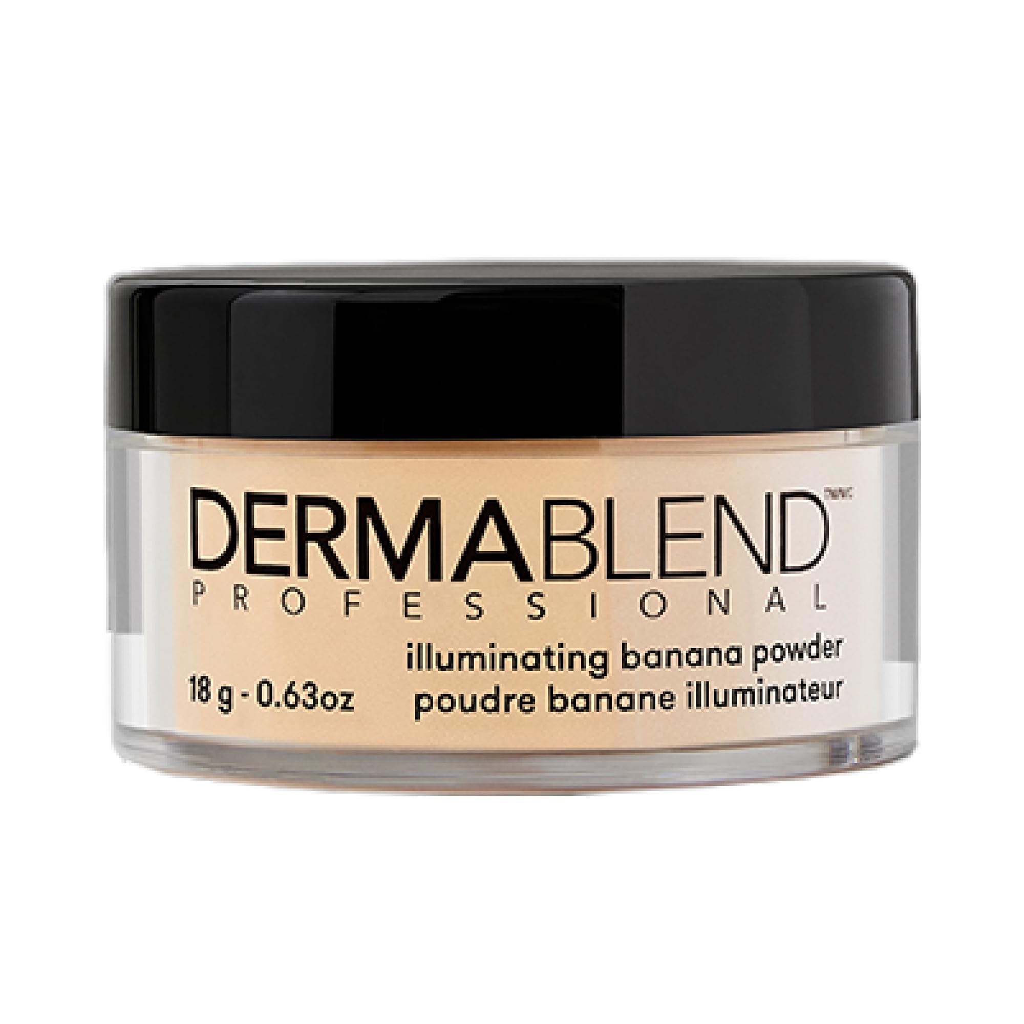 DERMABLENDProfessional Illuminating Banana Loose Setting Powder - Sets Face and Body Makeup for Up to 16 Hours - Instantly Brightens Complexion - For All Skin Types, Tones, Conditions - 18g