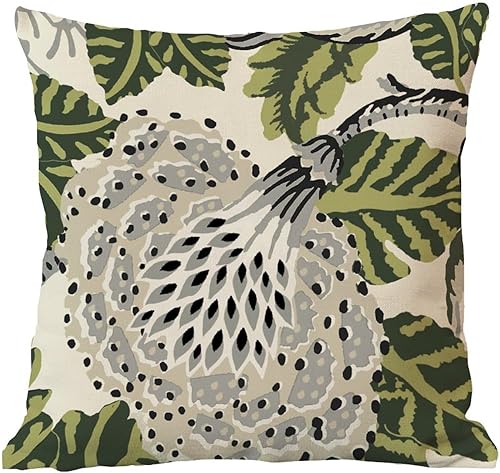 Vista 157 de ArogGeld Chinoiserie - Fundas de almohada escénicas asiáticas, estilo asiático, funda de almohada azul y verde Kelly, funda de cojín para decoración