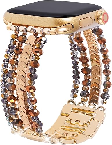 Pulsera de cuentas de cadena compatible con Apple Watch Band de 1.575 pulgadas, 1.496 pulgadas, 1.614 pulgadas, 1.732 pulgadas, 1.654 pulgadas,