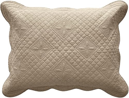 Miniatura 3 de Calla Angel Sage Garden - Funda de almohada acolchada de algodón puro de lujo, estándar, 20 x 26 pulgadas, café