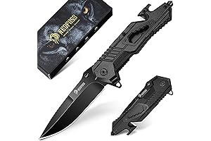 KBAR Tactical Knife for Survival AK10 Pocket Knife, 3.14" Blade, Assisted Opening,...