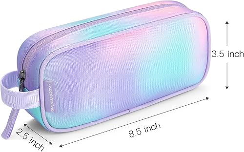 Miniatura 9 de Choco Mocha Estuche para lápices para niñas, estuche pequeño con cremallera suave para niñas y niños, lindo estuche para lápices para niñas, estuche