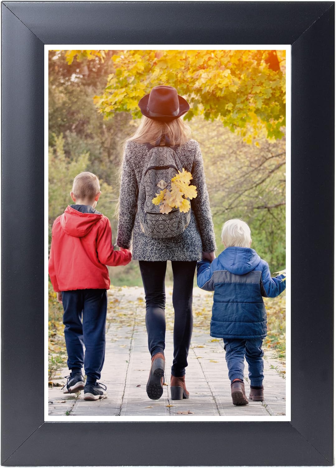 Picture Frame 6 x 4, Black, Freestanding and Wall Mountable, 10 x 15 cm, 6x4 Picture Frames, Black 6x4 Photo Frames, 4x6 Photo Collage Gallery Display