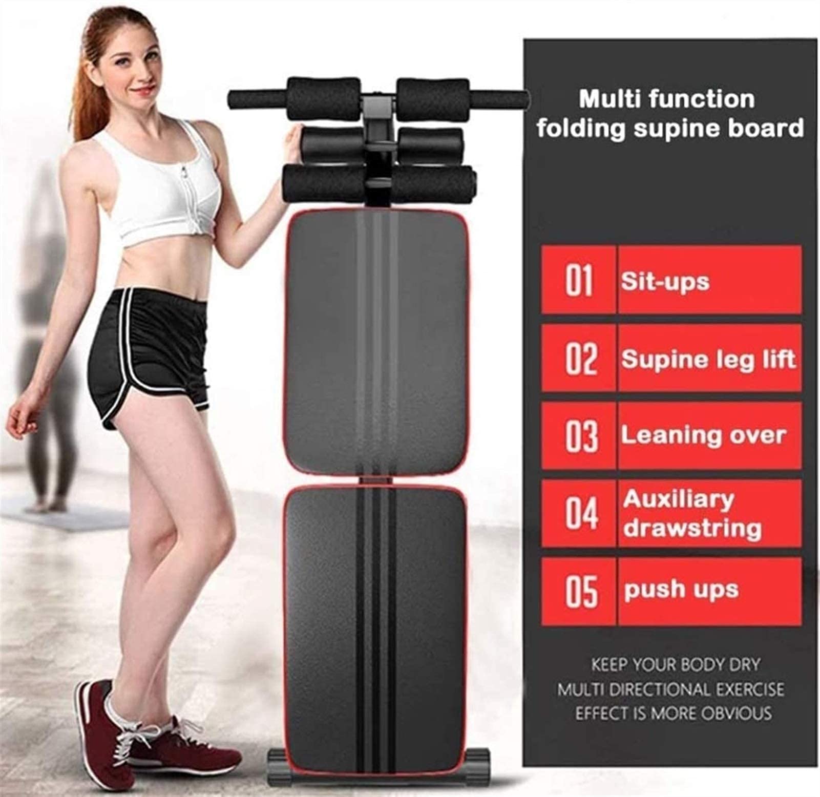 Ławka do ćwiczeń, ławki fitness, ławka do siedzenia, domowa siłownia, regulowana ławka do ćwiczeń, profesjonalne ławki do ćwiczeń mięśni brzucha do wyciskania na ławce, przysiadów, podnoszenia nóg, ćw