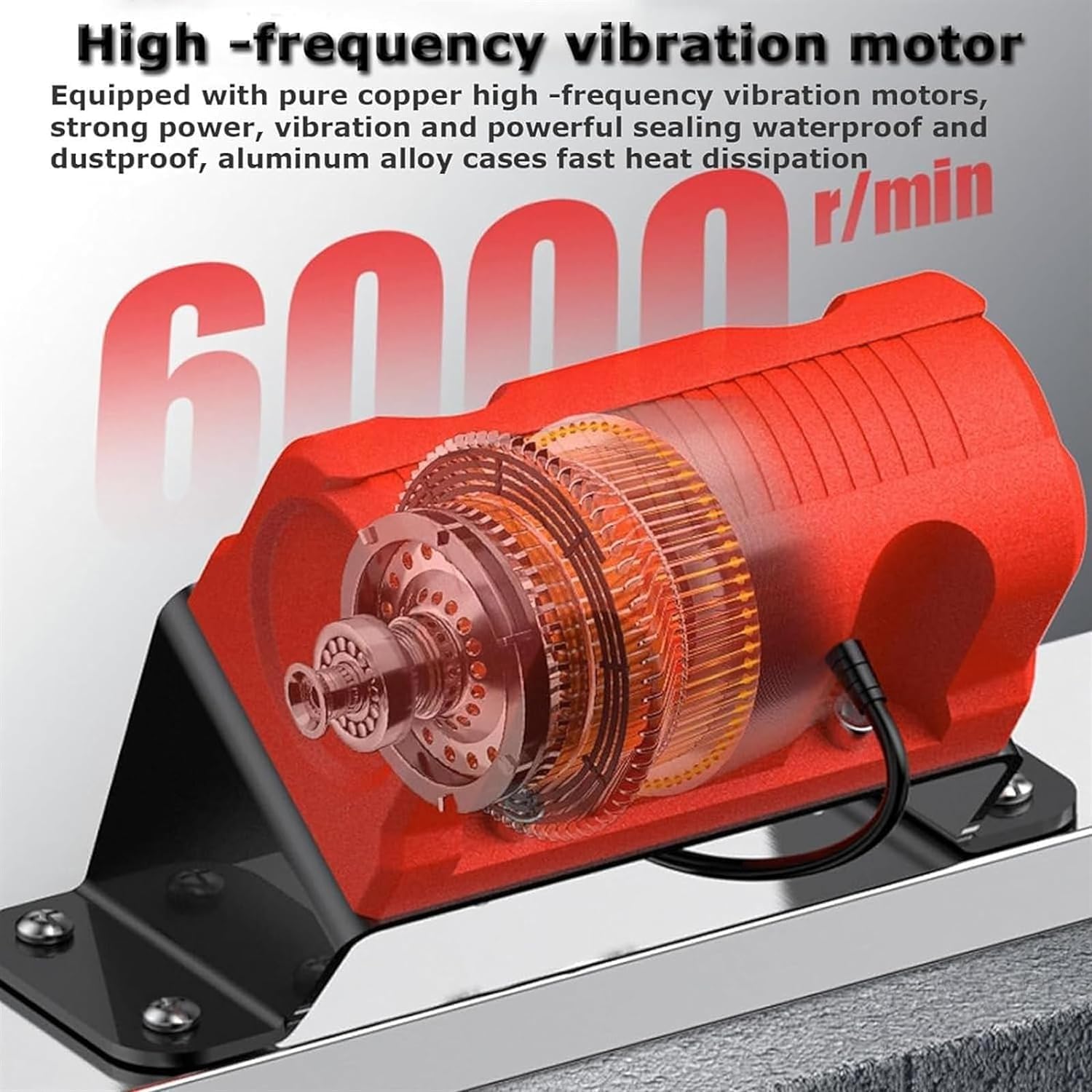 Outil vibrant pour béton,kit vibrant pour chape en béton électrique,règle de nivellement de surface en béton alimentée par batterie, Structure Fixe Triangulaire pour Chape en béton ,1.2M,2battery