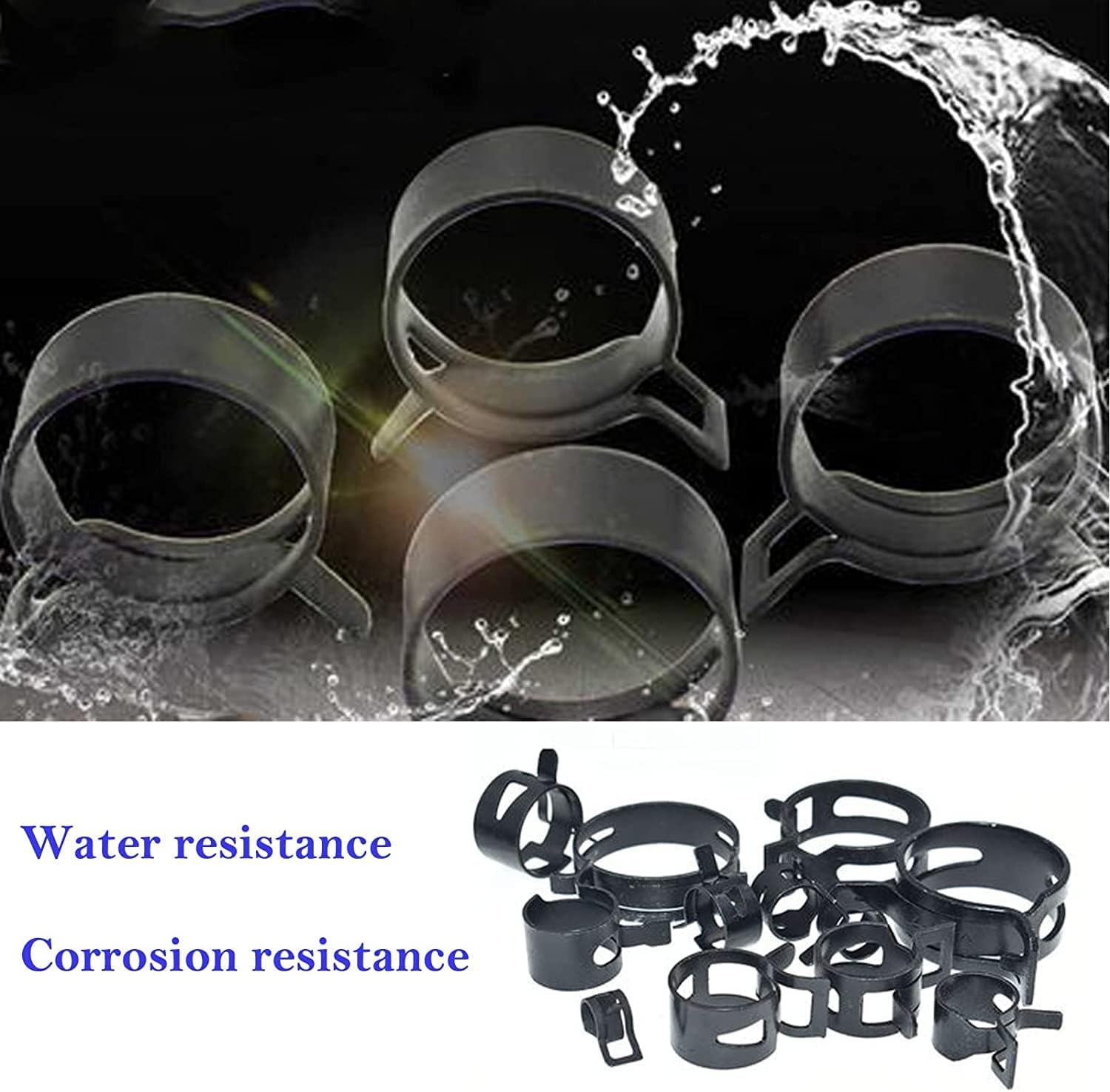 Buy PEROMI 210Pcs 725mm Spring Band Hose Clamps With Swivel Flat Hose