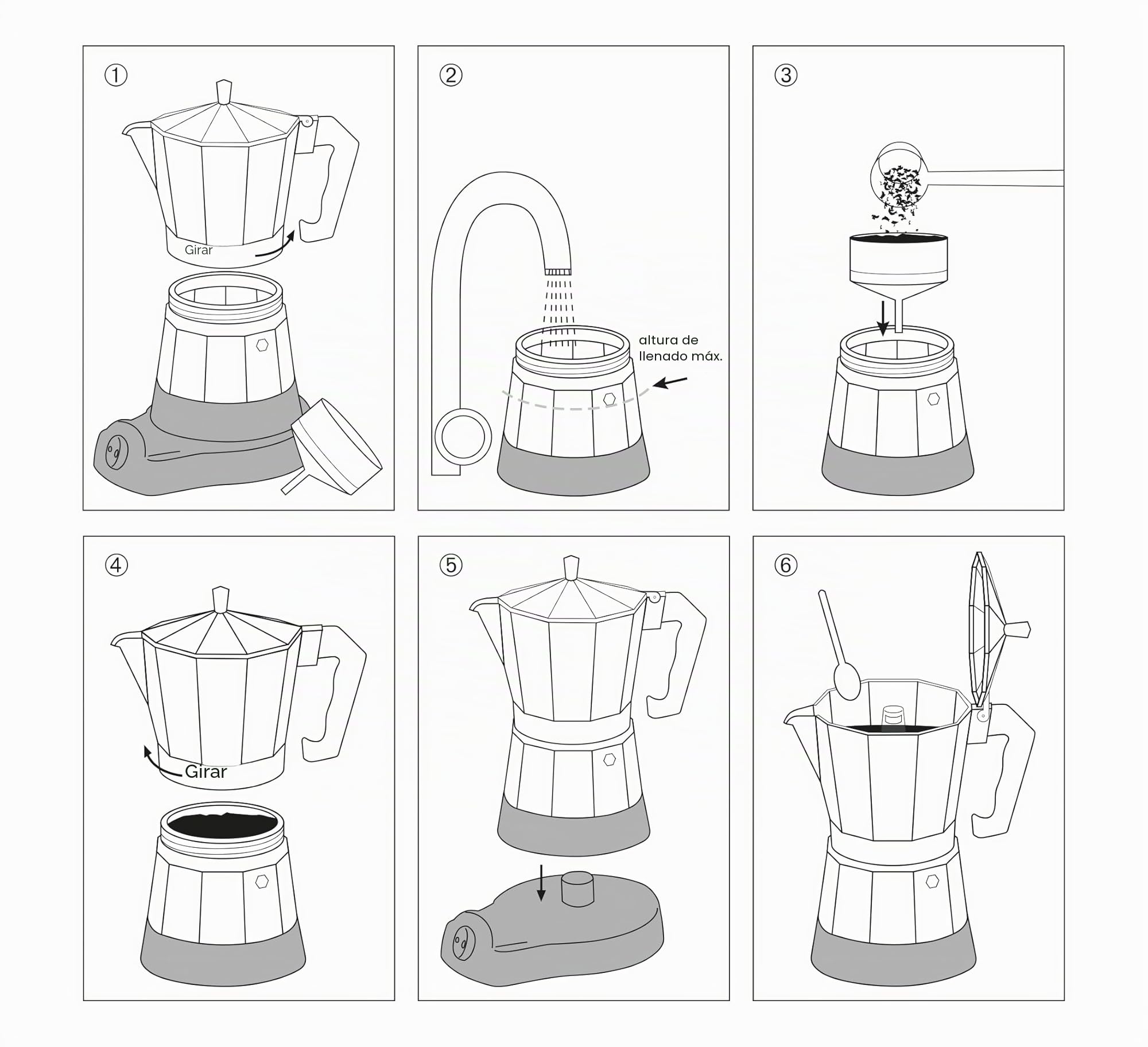 Cilio 273700 Classico - Cafetera eléctrica (6 tazas), diseño de cafetera italiana, color plateado y negro