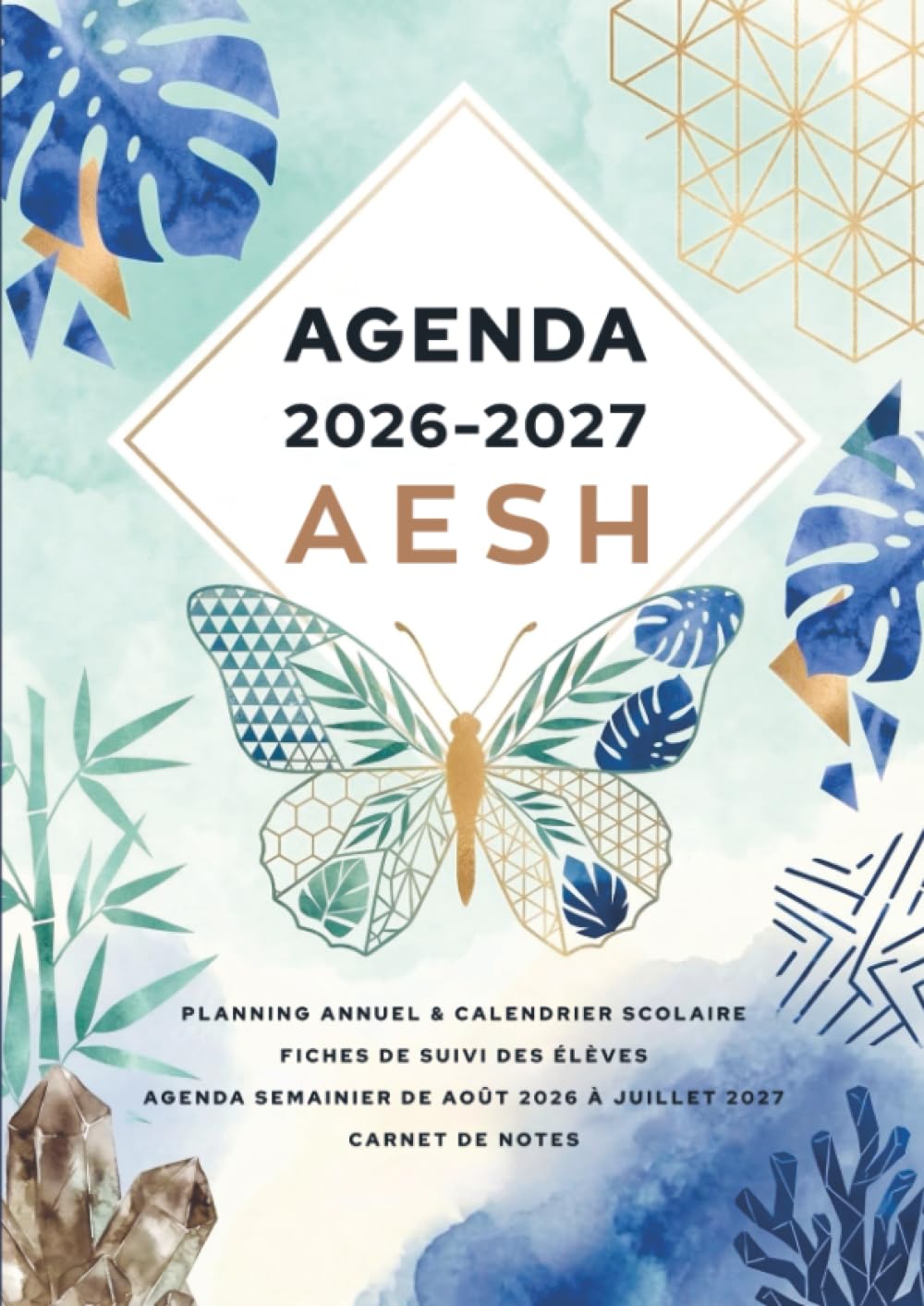 Agenda de bord 2026/2027 - AESH: Carnet de bord et carnet de notes A4