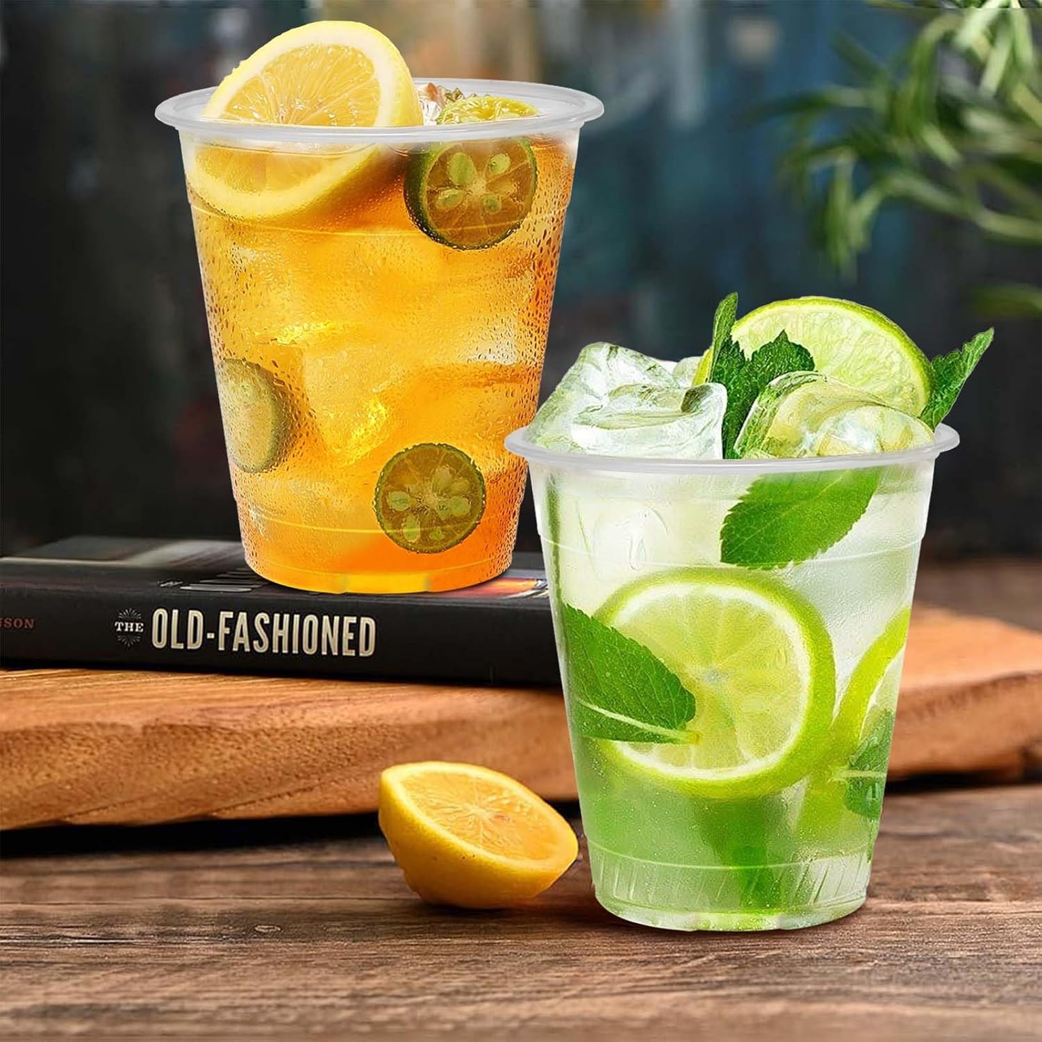 12 oz Clear Plastic Cups, 300 Count Disposable Coffee Cups No Lids, 12 Ounce Cold Plastic Party Cup Bulk, PET Clear Cup for Iced Coffee, Smoothie, Cold Beverage - Image 6