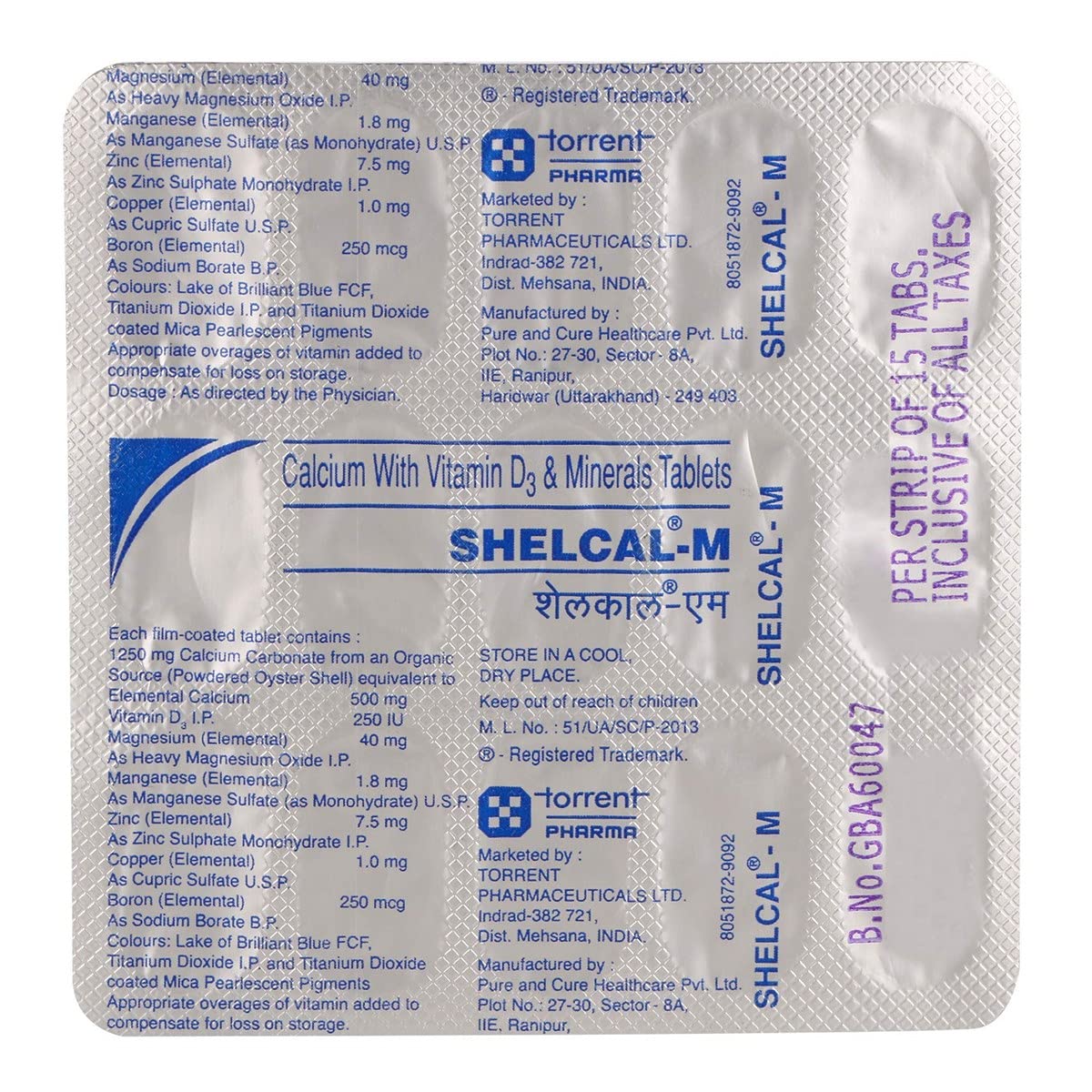 Shelcal-M - Strip of 15 Tablets (B0895LKY4K) Amazon Price History, Amazon Price Tracker