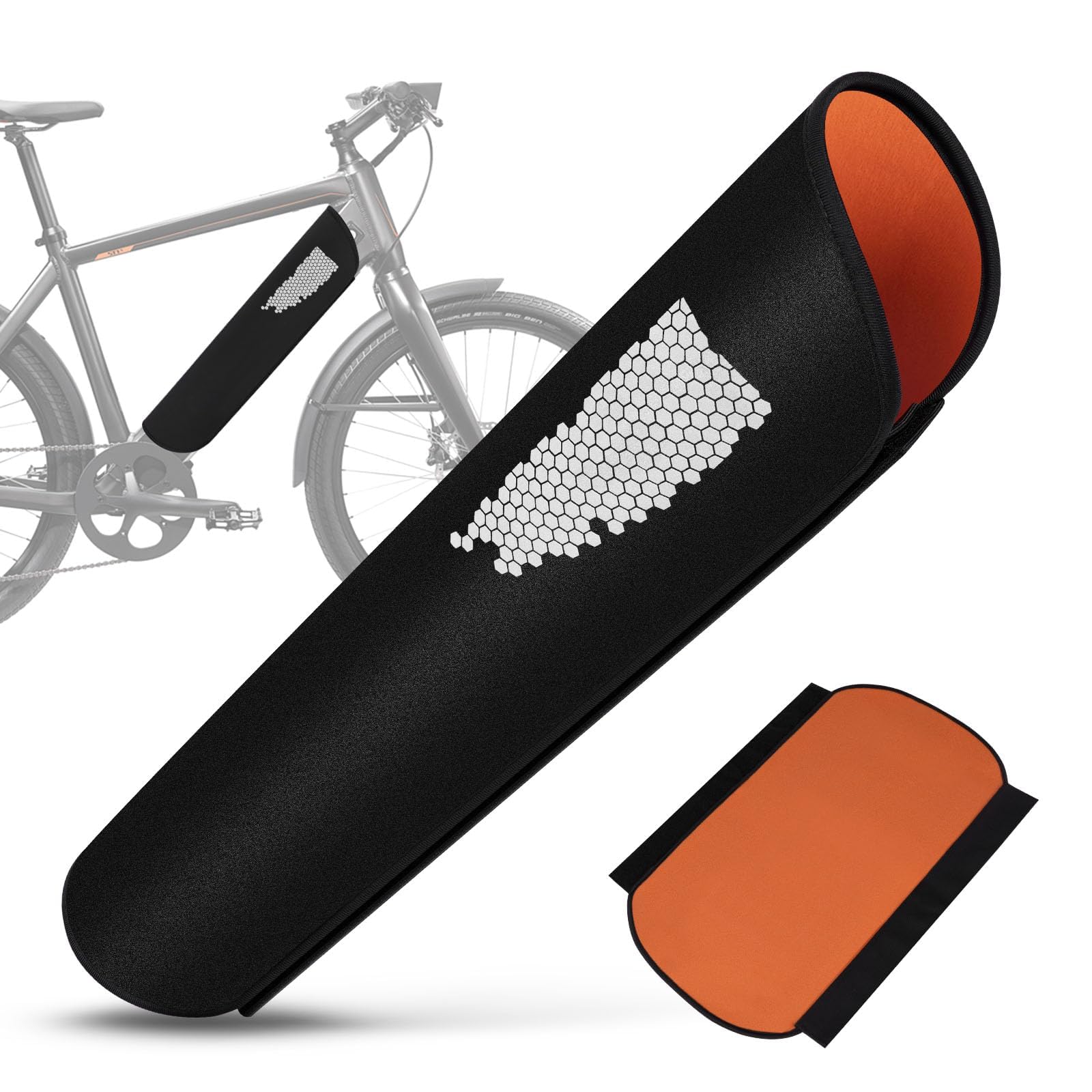 E-bike Battery Cover, E-bike Cover for Battery Protective, Universal Outer Protection 30-38 cm Waterproof Bag, Reflective in Winter Battery Protective Bag, Electric Bike Covers Accessories