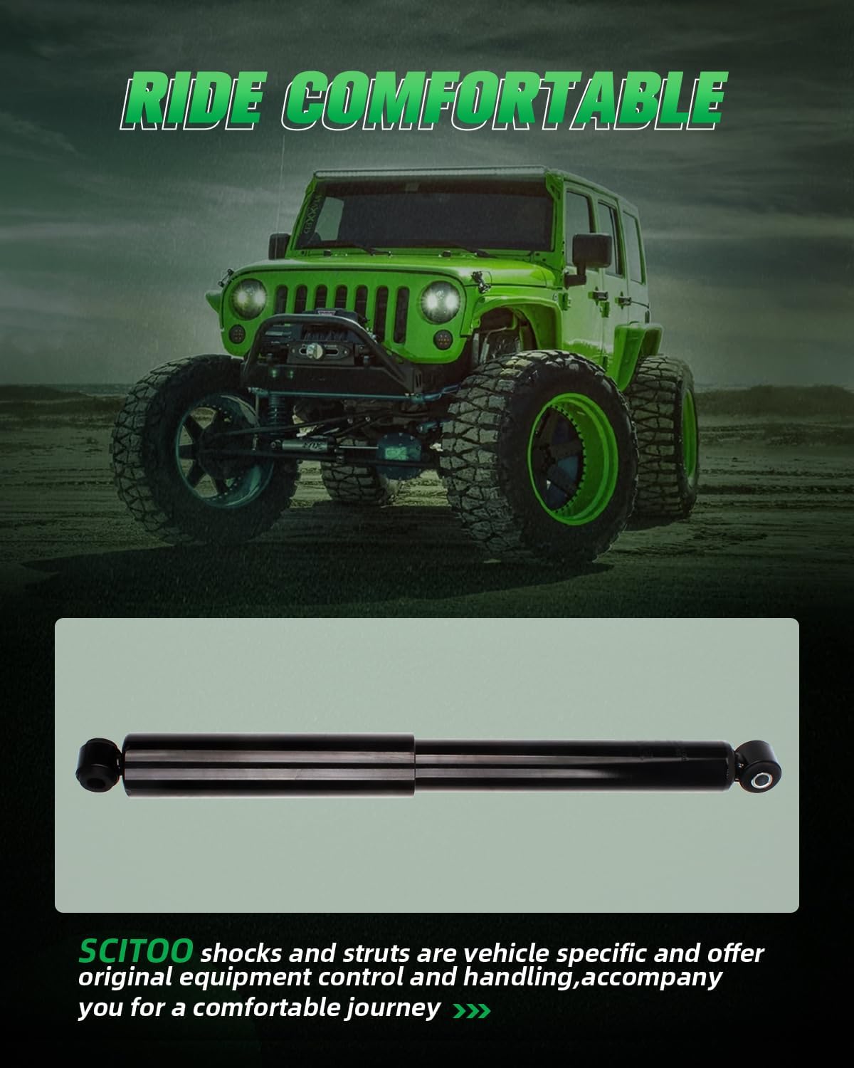 SCITOO Rear Shocks Set of 2, Shocks Absorbers and Struts Fits 85-96 for Ford for F-150,87 88 89 90 91 92 93 94 95 96 for Ford for F-250,99 00 01 02 03 04 08 09 10 11 12 for Ford for F-350 Super Duty