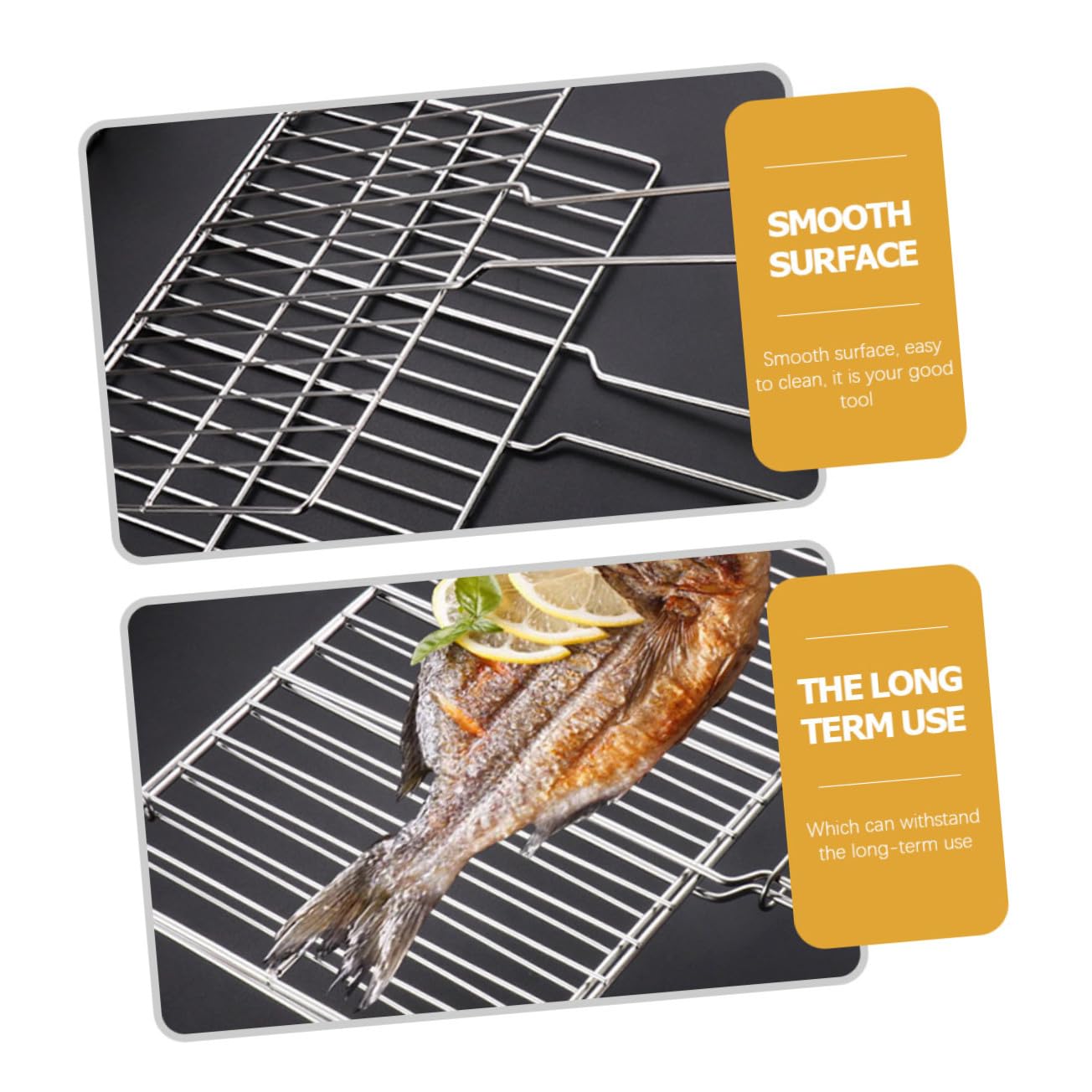Cestello Facile da Pulire da Usare per Barbecue in Acciaio Inossidabile Rinforzato Rete per Grigliare Carne e Verdure per Barbecue All'aperto e Campeggio