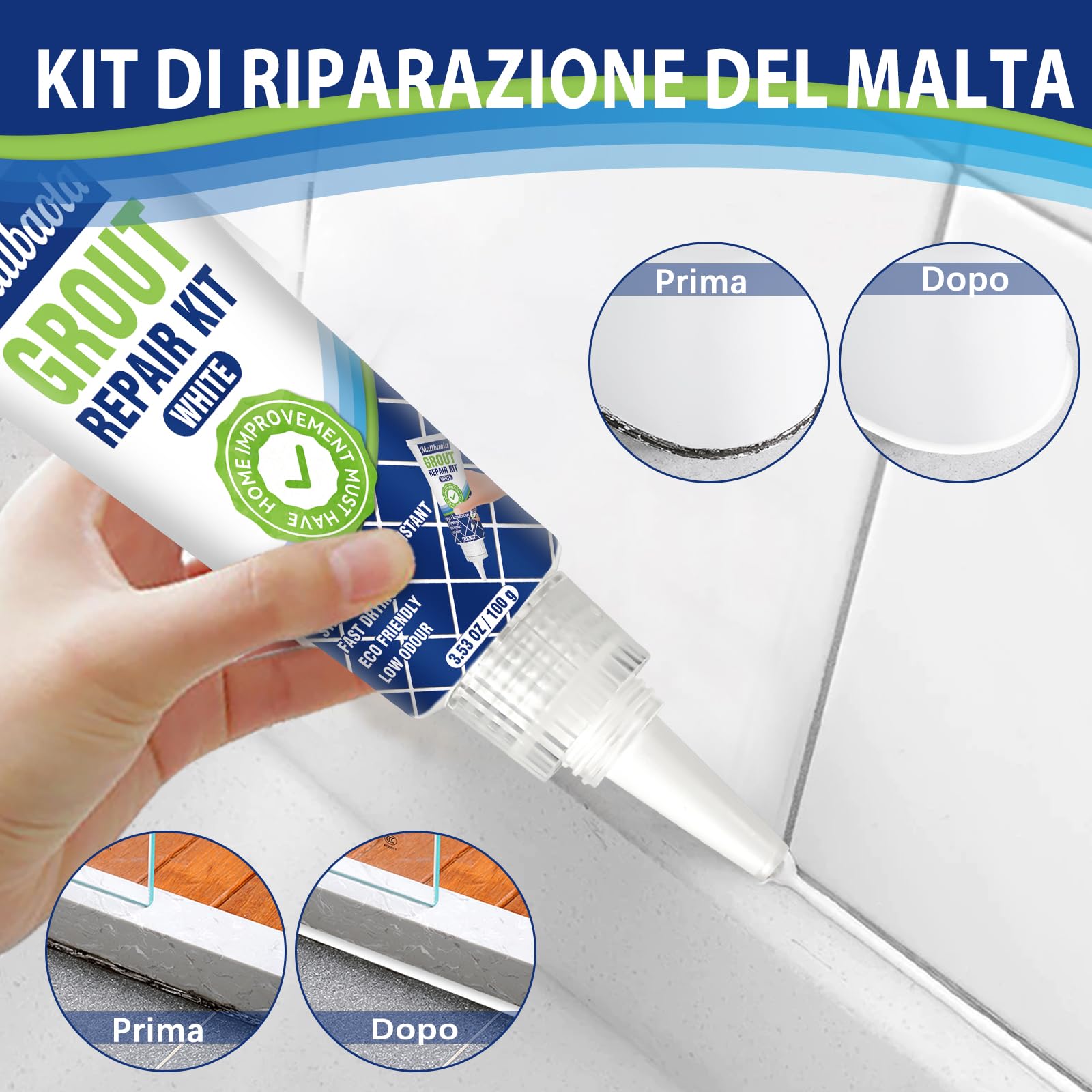 Riparazione Fughe Piastrelle (Bianco, 200)