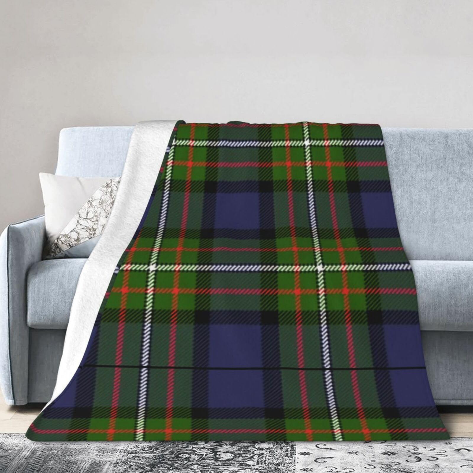 ERTDFXCV Clan Fergusson Tartan Blanket 80"x60"