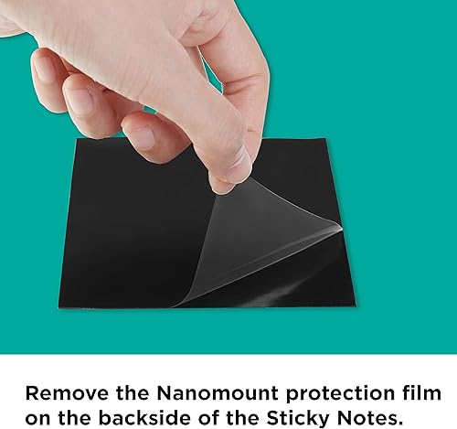 Miniatura 6 de Notas adhesivas de borrado en seco, paquete de 10 unidades de 4 x 6 pulgadas; calcomanías reutilizables para pizarra blanca sin adhesivo