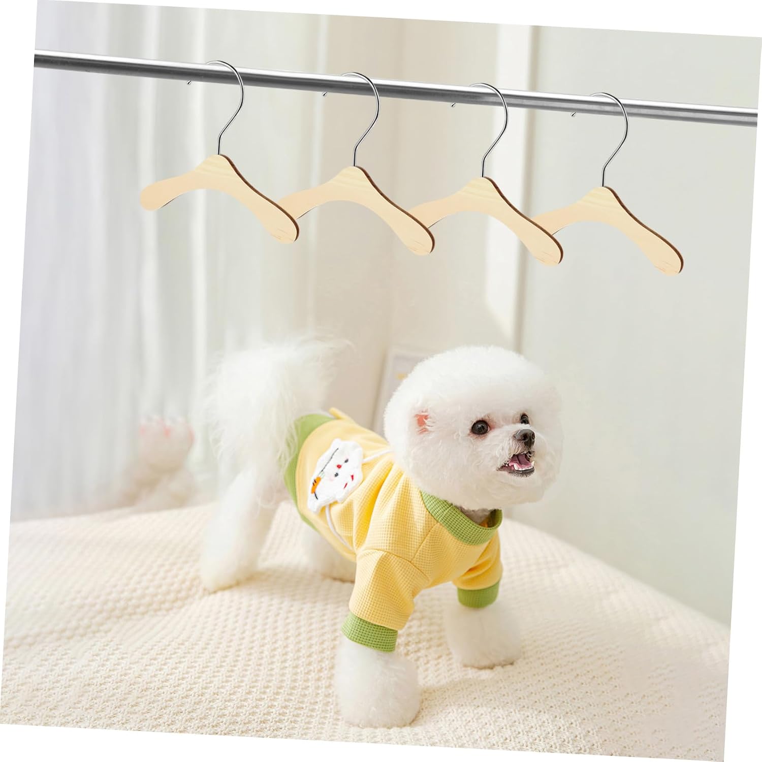 10 Pcs Wooden Dog Clothes Hangers Wooden Dog Clothes Hangers