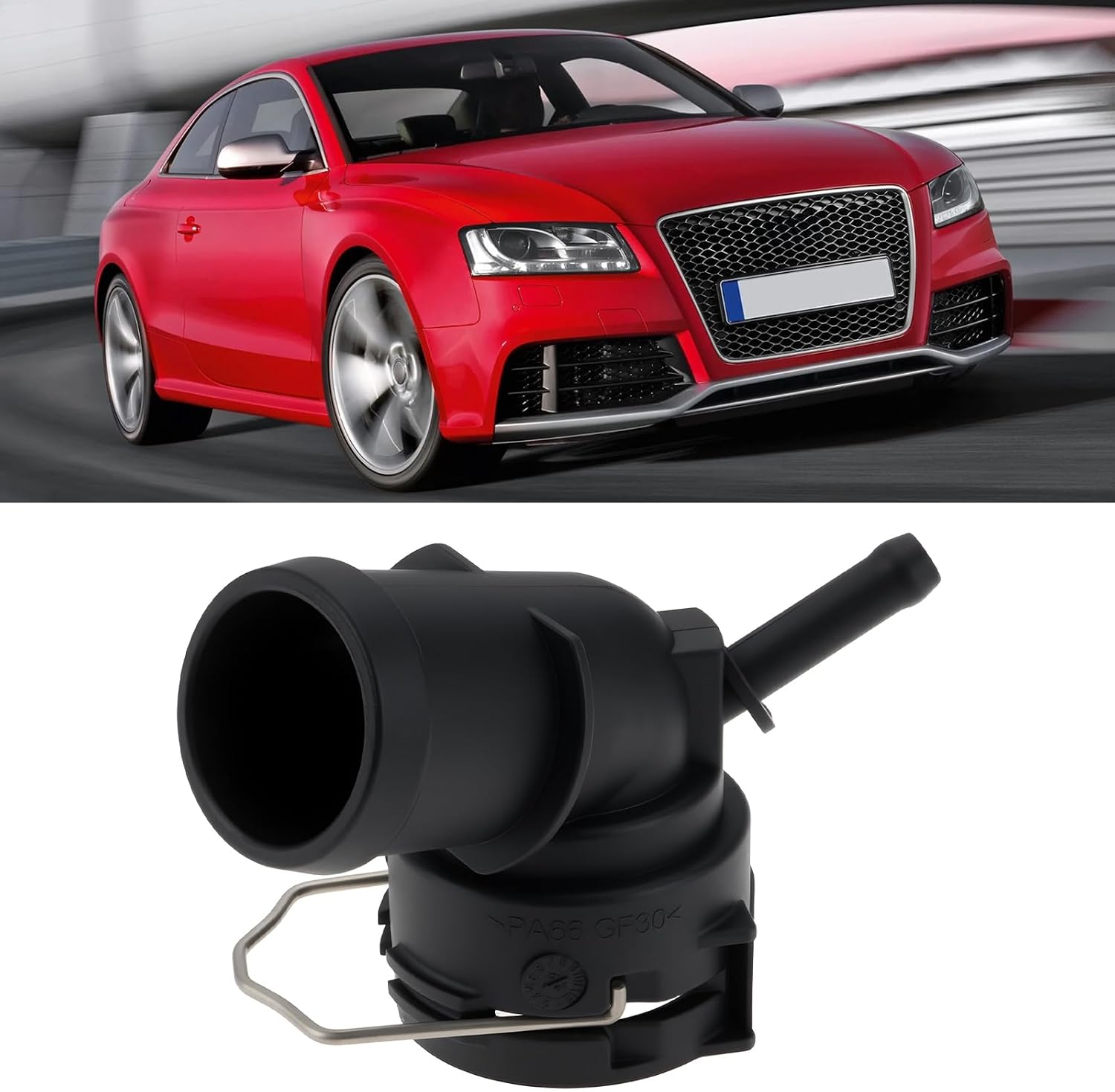 2Pcs Coolant Flange Pipe 1K0122291BE Compatible with Audi S3 8V, 8YA, 8YS 2.0 2012-2024