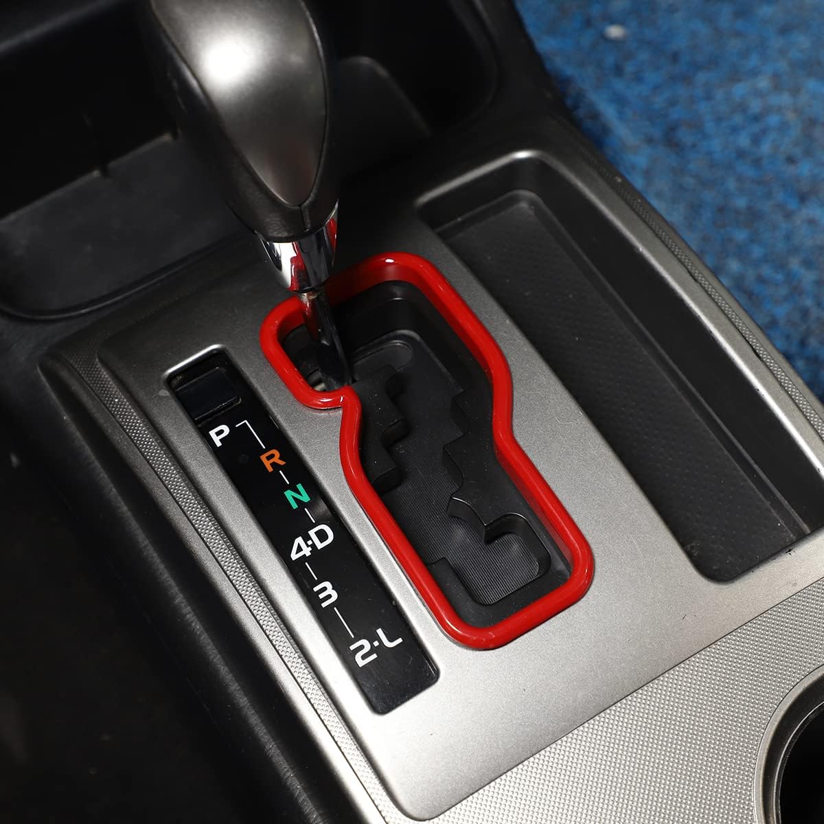 Fit for Toyota Tacoma 2006 2007 2008 2009 2010 2011 20212 2013 2014 2015 ABS Car Control Gear Track Panel Cover Trims Stickers (Red)