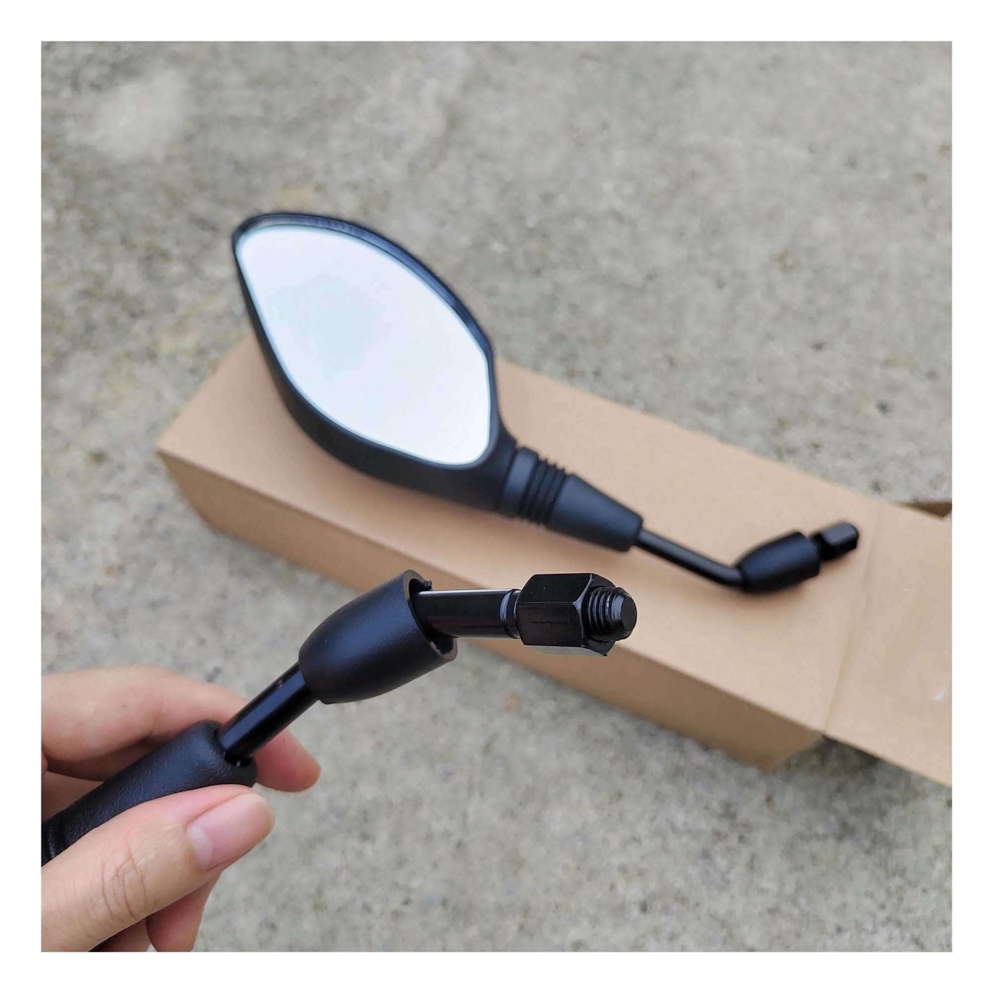 Espejo retrovisor Universal para Motocicleta N&MAX MT07, MT-07, de 10 mm y 8 mm, para Scooter y Bicicleta eléctrica (un par de 10 mm).