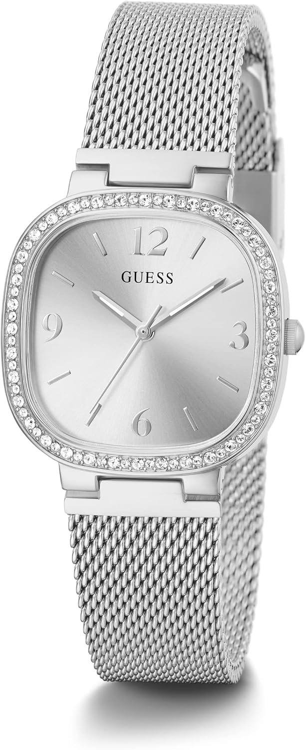 GUESS Rounded Square Bracelet Watch Silver Tone/Silver Tone/Silver image 4 of 10 B09CTHFD6R