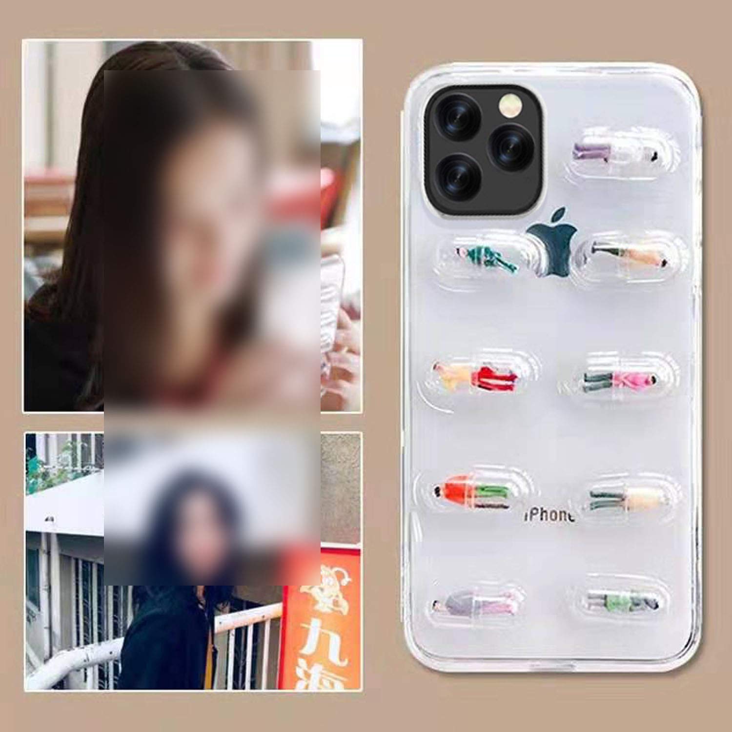Phone 11 ケース カバー 透明 クリア TPU 3D 立体 カプセル Amazon.com: Transparent 3D Pill Capsule Phone Case Compatible for