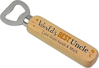 Uncle Gifts, Personalised Worlds Best Uncle Gifts From Niece Nephew, Custom Beer Drinks Bottle Opener For Him Men, Uncle Christmas Gift, Birthday Present For Uncle