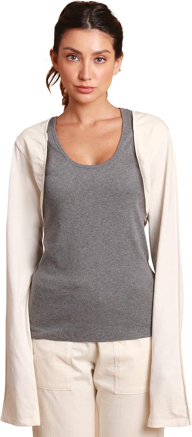 Cottonique Allergy-Free Organic Cotton Bolero Shrug for Eczema, Psoriasis, and Contact Dermatitis